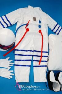 Đồ Phi Hành Gia Trắng Nón Bạc - Astronaut Costume
