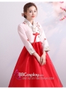 Hanbok Lễ Tết Hàn Voan Thêu Váy Hai Tầng