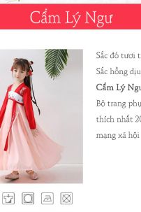Trang Phục Hằng Nga Cho Bé - Cẩm Lý Ngư Tay Dài