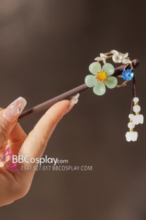 Trâm Cài Cô Nương Giá Rẻ Hoa Xanh