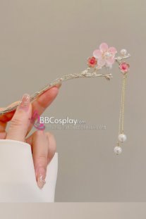 Trâm Cài Giá Rẻ - Hoa Đào Hồng