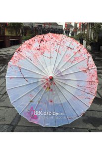 Dù Vải Xanh Phối Hoa