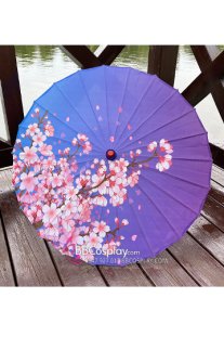 Dù Vải Tím Xanh Hoa