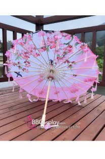 Ô Dù Vải Xuân Hạ Có Tua Rua