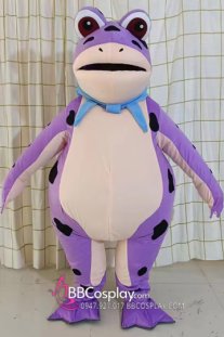 Mascot Ếch Bơm Hơi Bản Cao Cấp Tím Lịm Tìm Sim Mộng Mơ Đà Lạt