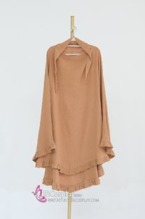 Khăn Trùm Khimar Màu Vàng Nâu