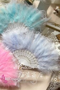 Quạt Lông Vũ Xanh