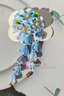 Kanzashi Phụ Kiện Cài Nhật Bản Nhiều Màu - Xanh Dương