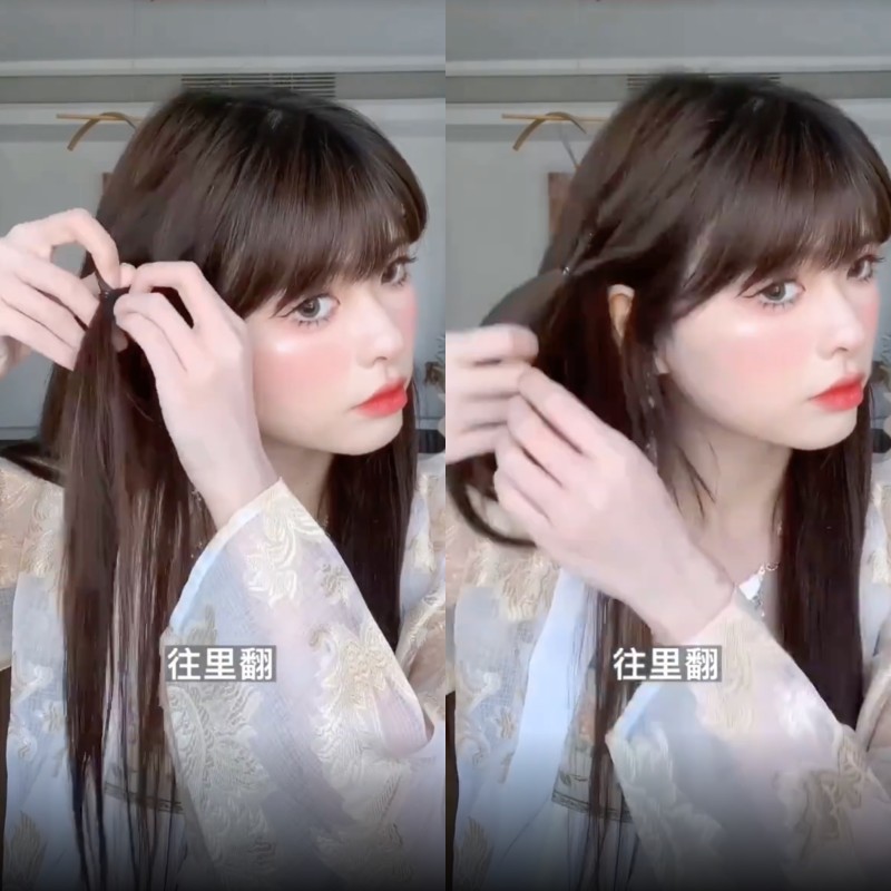 Hanfu Hair: Làm tóc cổ trang búi cao đơn giản