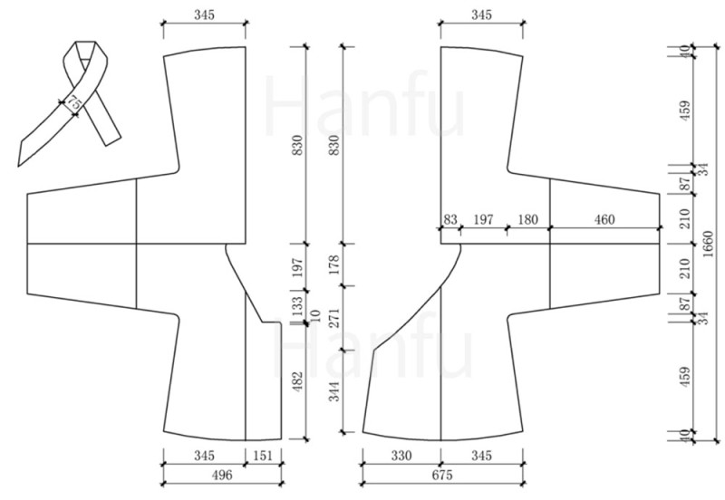 Hanfu Making (8) - Mẫu cắt &amp; may Shuhe