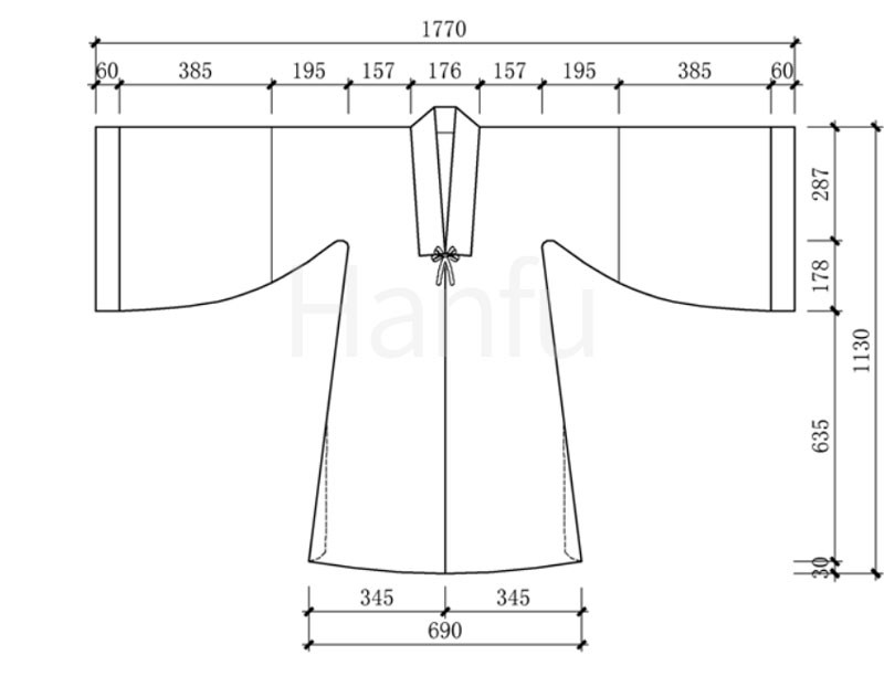 Hanfu Making (4) - Các mẫu cắt &amp; may Beizi