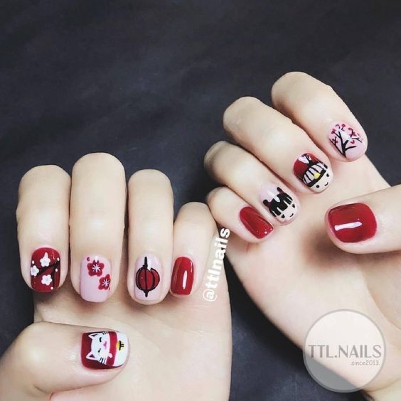 Gợi Ý Những Mẫu Nail Xinh Đón Tết 2023