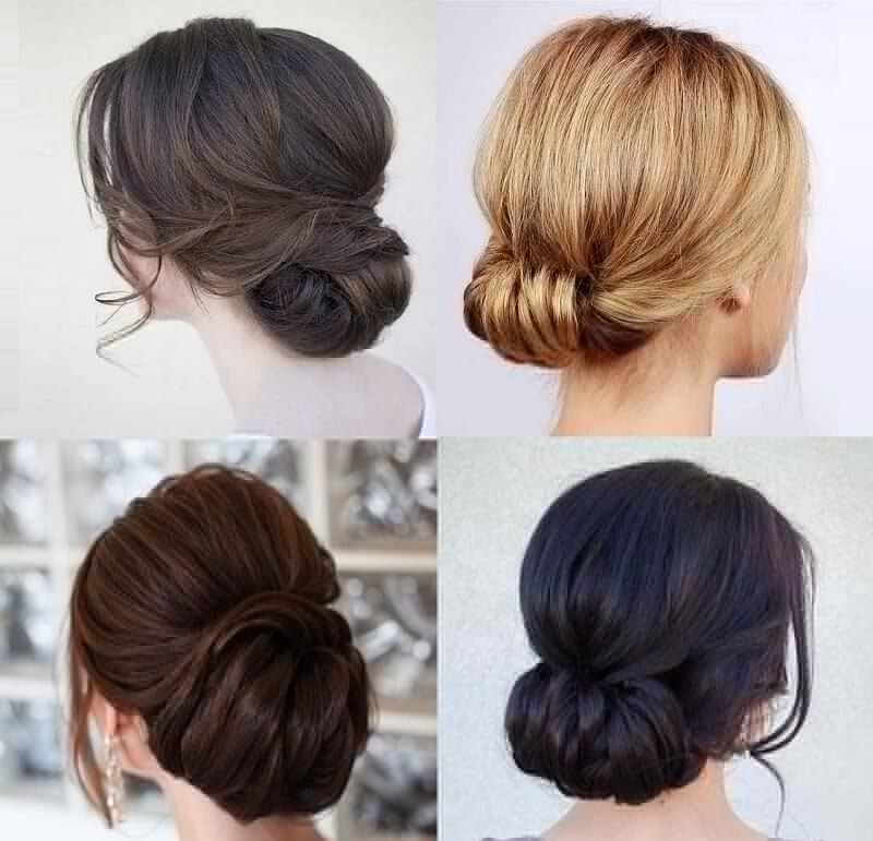 Tóc búi thấp sang trọng, quyến rũ