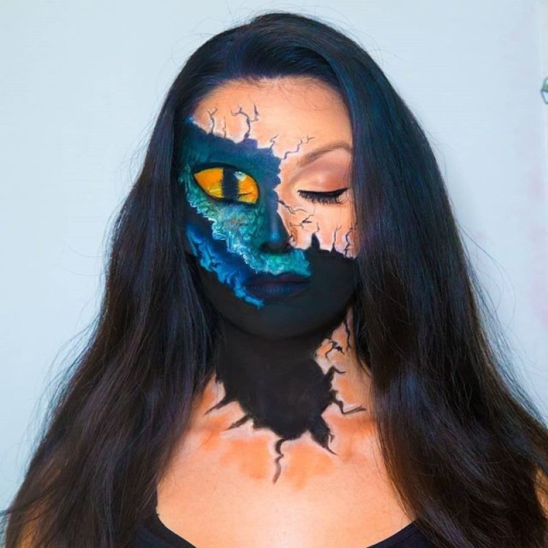 Những ý tưởng trang điểm Halloween nửa mặt có phần đáng sợ tuyệt đẹp