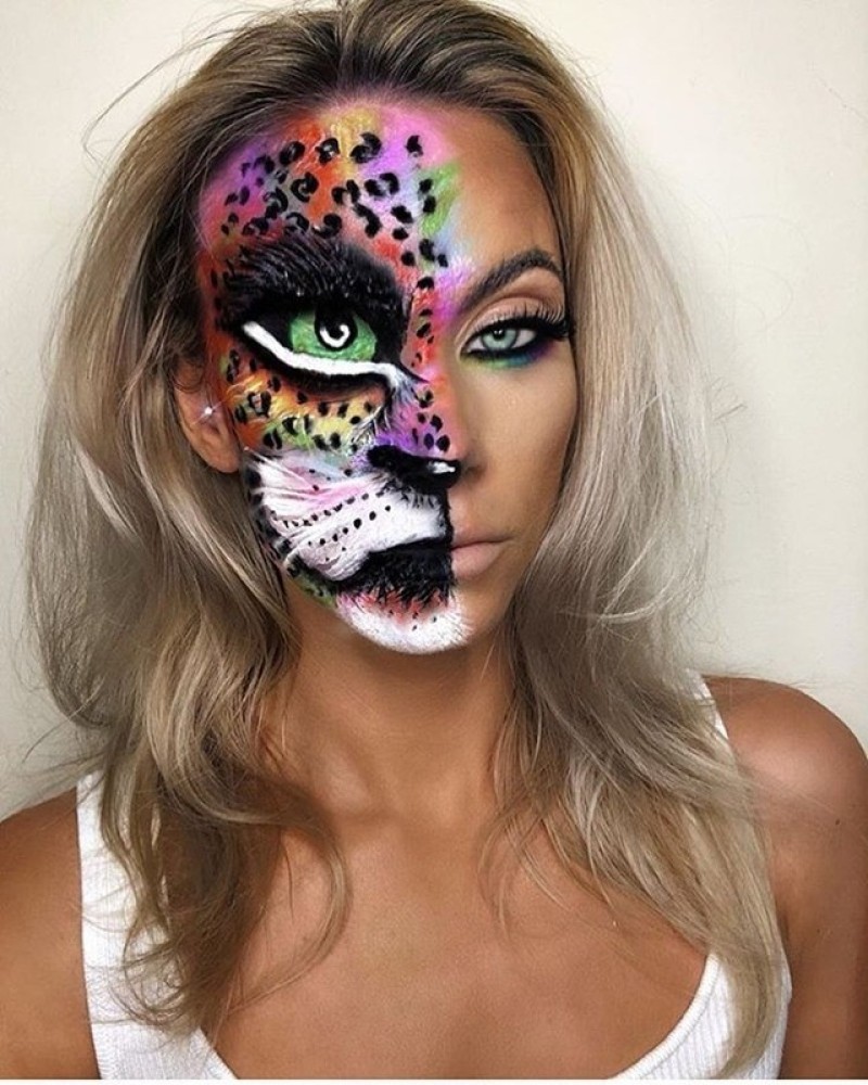 Những ý tưởng trang điểm Halloween nửa mặt có phần đáng sợ tuyệt đẹp