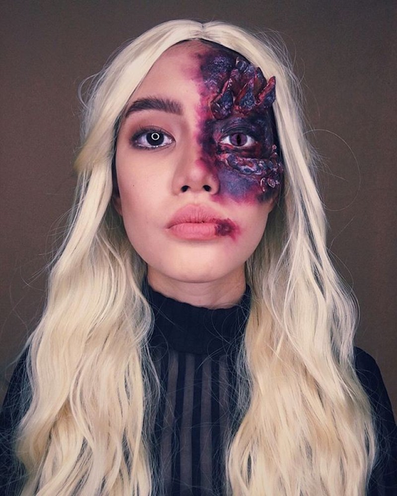 Những ý tưởng trang điểm Halloween nửa mặt có phần đáng sợ tuyệt đẹp