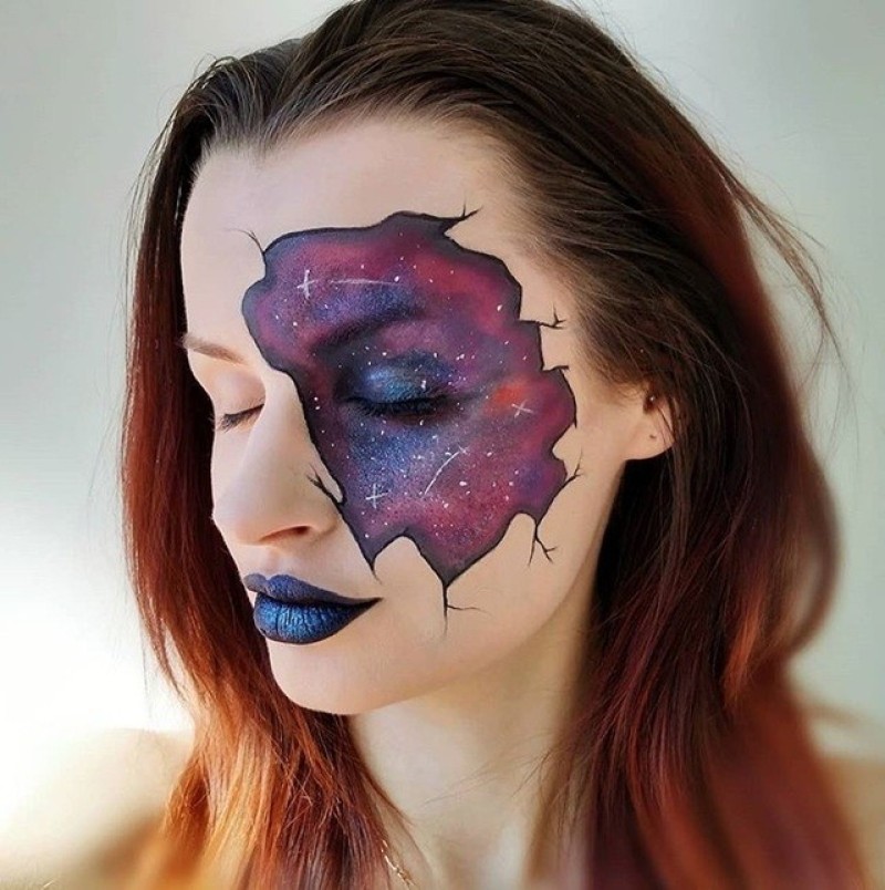 Những ý tưởng trang điểm Halloween nửa mặt có phần đáng sợ tuyệt đẹp