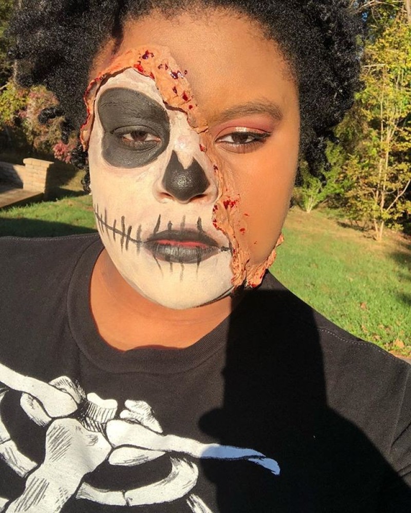 Những ý tưởng trang điểm Halloween nửa mặt có phần đáng sợ tuyệt đẹp