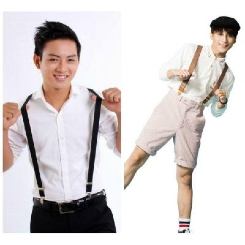 Dây đeo lưng quần chữ Y tạo nên nét đẹp độc đáo cho trang phục