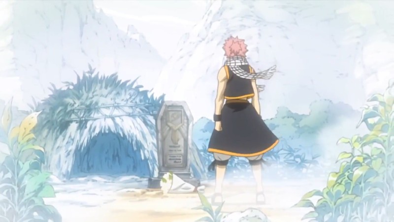 Natsu Dragneel in front of Lisana