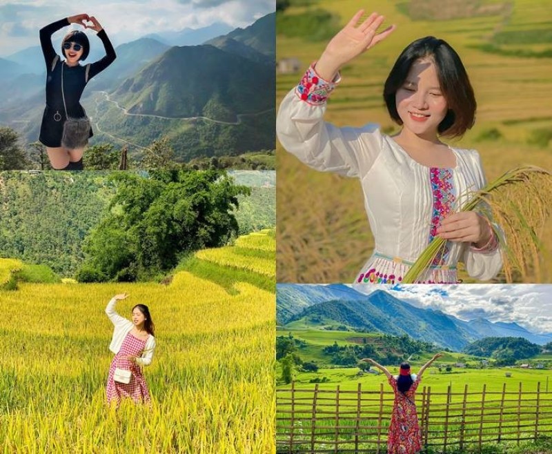Tạo dáng giơ tay đón gió hoặc che nắng