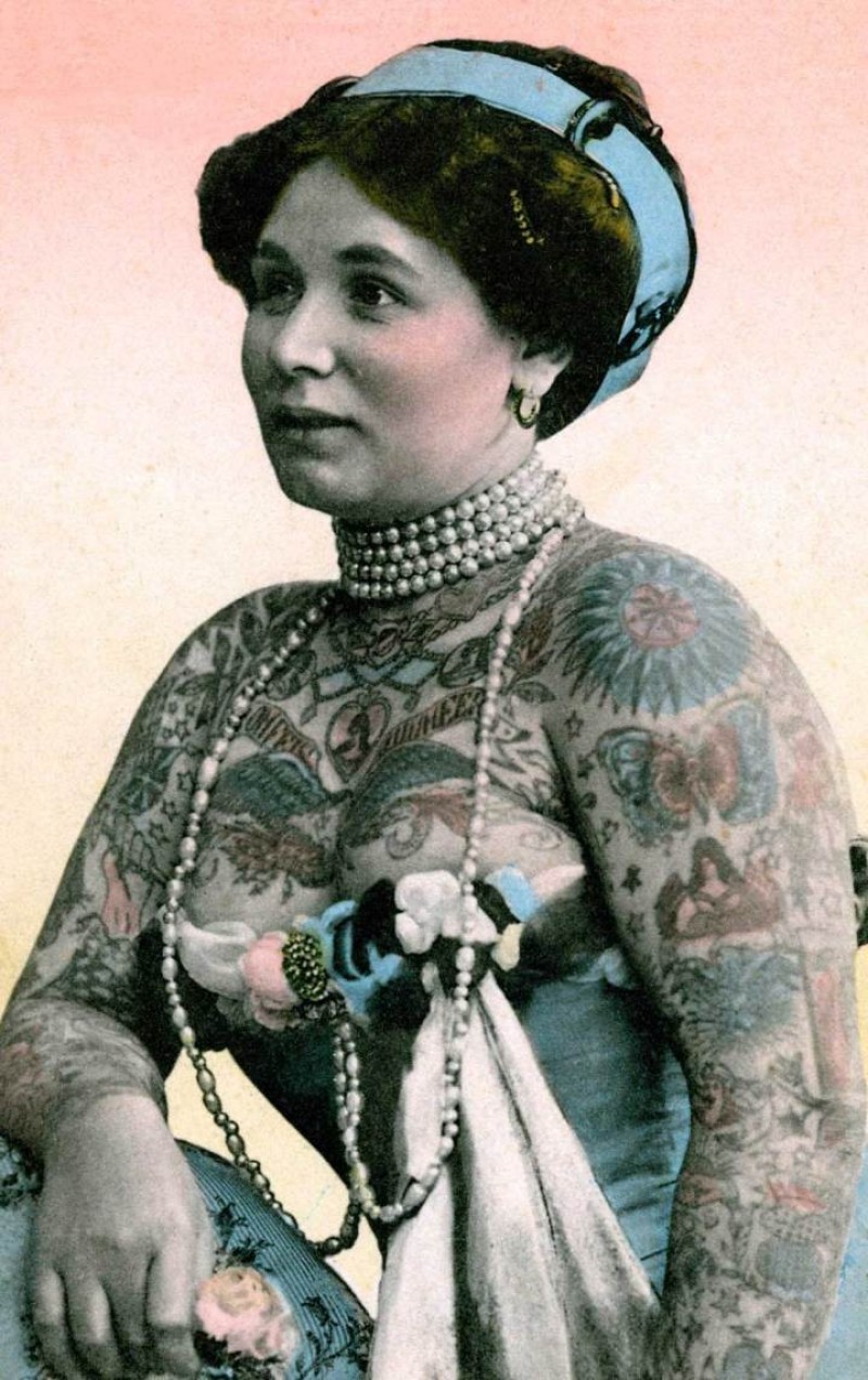 Chân dung người phụ nữ xăm mình từ những năm 1910
