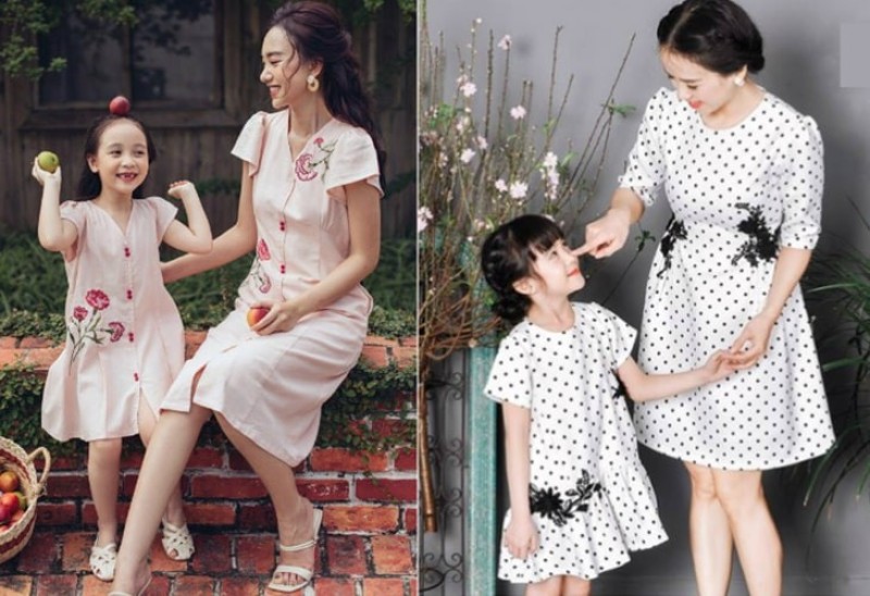 Mẹ và bé mặc đồ đôi
