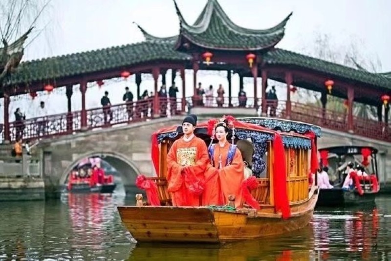 Phong cách váy cưới Hanfu này thực sự phổ biến.