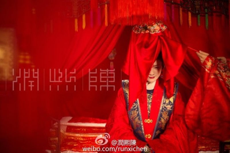 Phong cách váy cưới Hanfu này thực sự phổ biến.