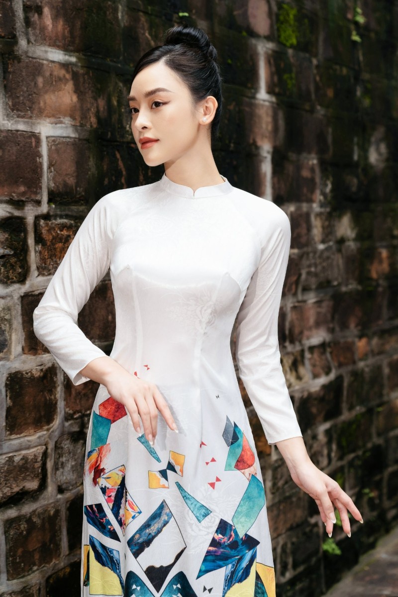 Áo dài truyền thống AD077 lụa vân gấm (4)