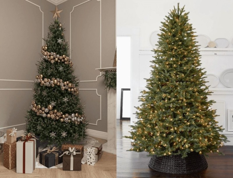 Cây thông Noel trang trí kiểu tối giản