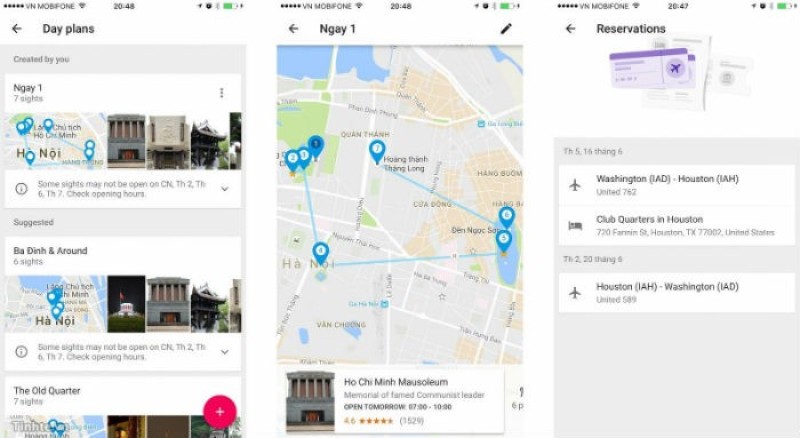 Với Google Trips bạn sẽ dễ dàng lên kế hoạch cho từng ngày - Ảnh minh họa: Duy Luân – Tinhte.vn
