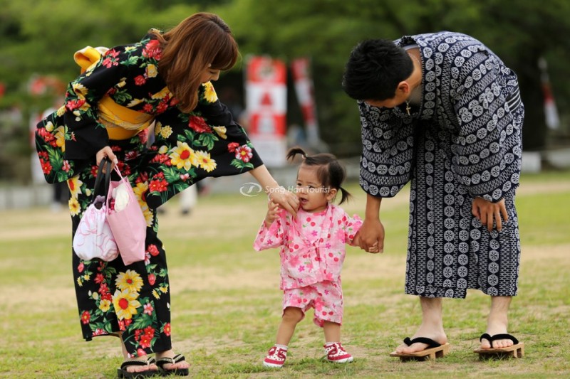 Yukata phù hợp cho cả nam và nữ 
