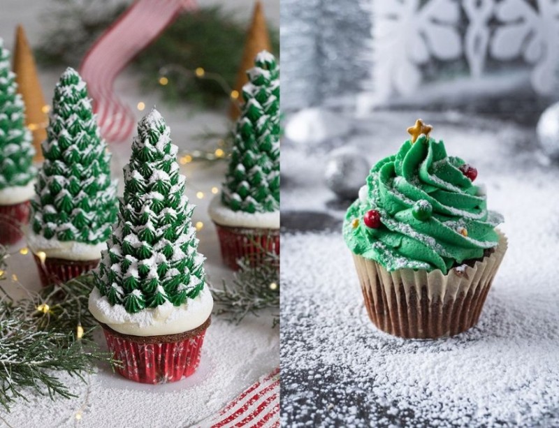 Cupcake họa tiết Giáng Sinh