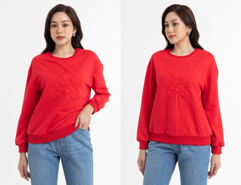 Áo len kết hợp cùng quần jeans trẻ trung