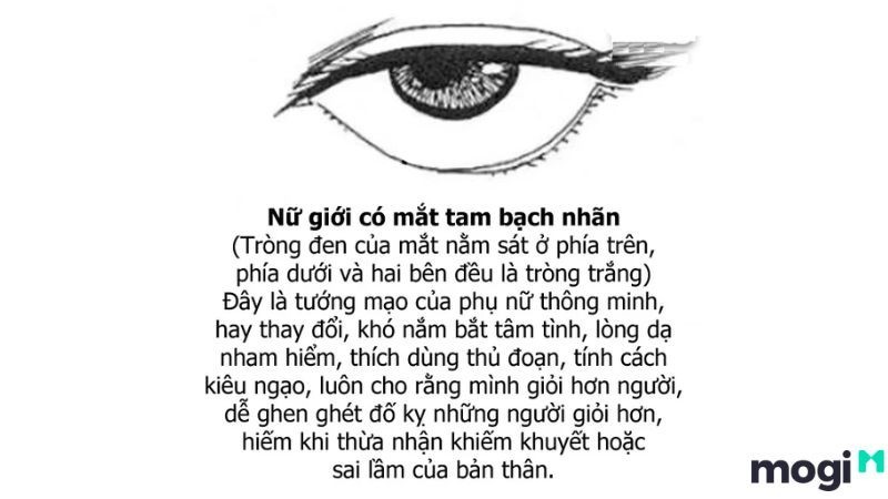 Mắt tam bạch là gì? Tướng số phụ nữ mắt tam bạch