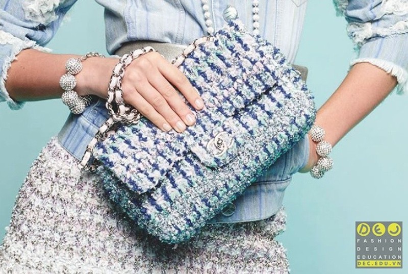 Túi xách bằng vải tweed
