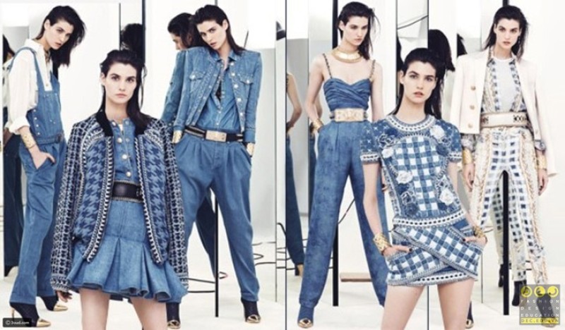 Vải Denim trong thiết kế thời trang cao cấp của Balmain
