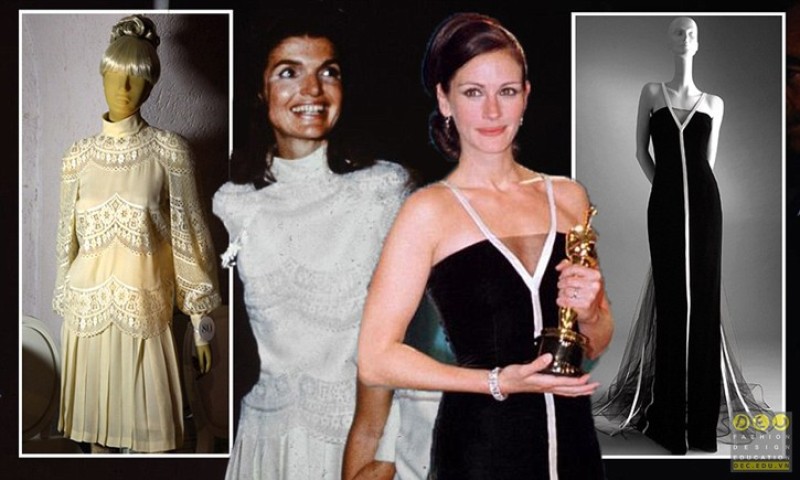 Julia Roberts trong lễ trao giỏi Oscar với trang phục đầm đen của Valentino