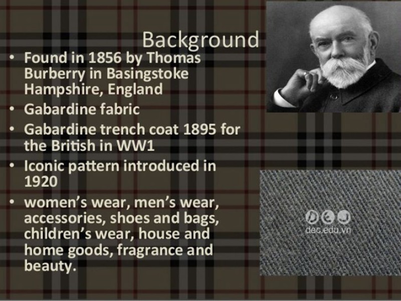Lịch sử thành lập và quá trình phát triển của thương hiệu Burberry