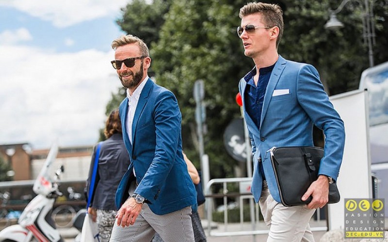 Áo khoác blazer với 2 khuy và túi nắp