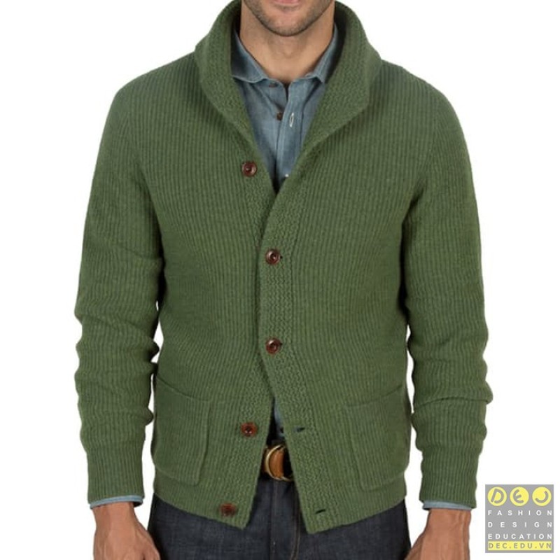 Kiểu áo Santiago Shawl Collar Cardigan