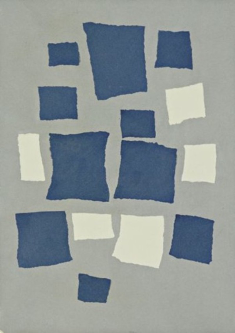 ‘Rectangles Arranged According to the Laws of Chance’ 1917 (tác phẩm cắt dán)