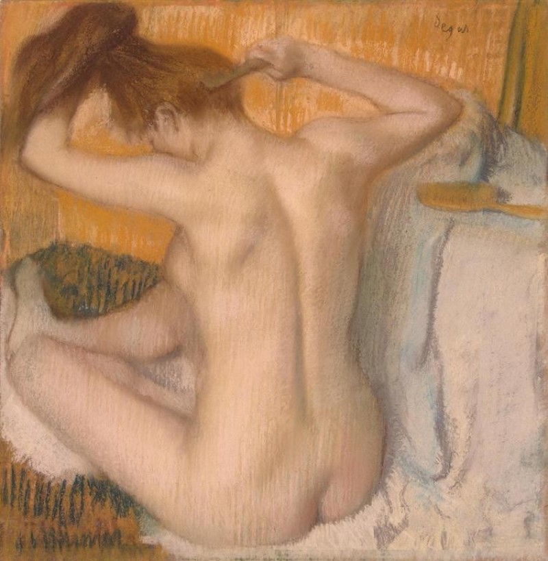 Edgar Degas, Người phụ nữ chải tóc (1885) (Ảnh: Hermitage qua Wikimedia Commons)