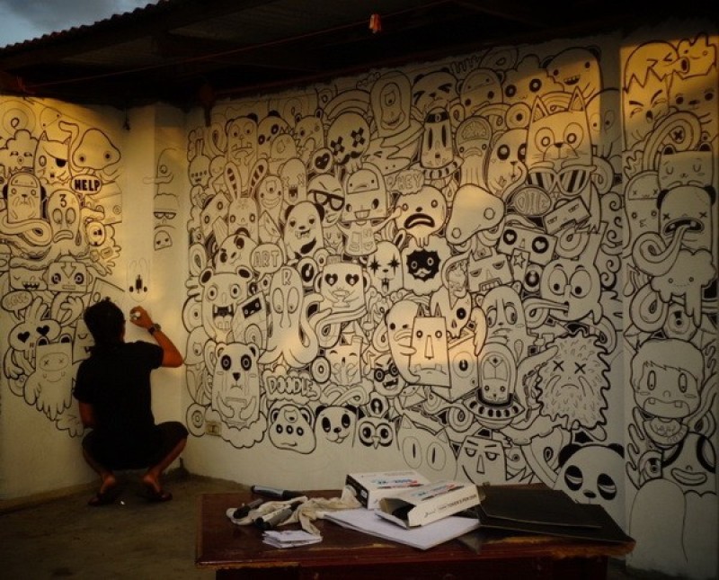 tranh-ve-nguech-ngoac-nghe-thuat-doodle-art-la-gi
