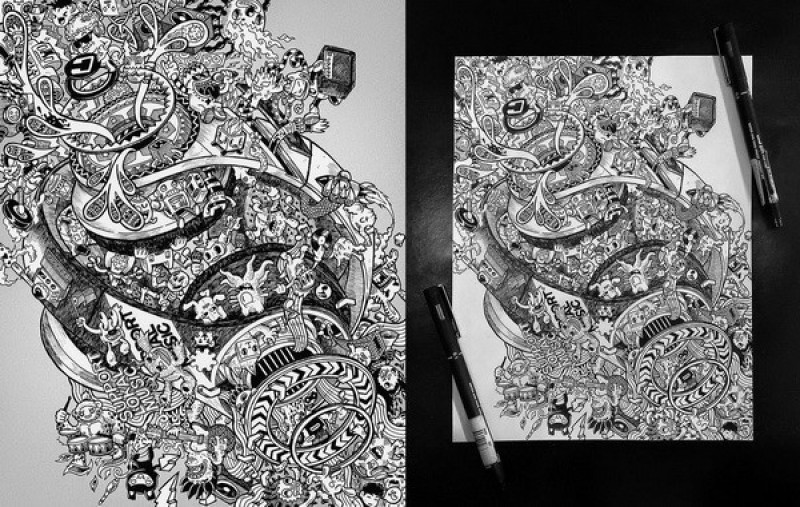 tranh-ve-nguech-ngoac-nghe-thuat-doodle-art-la-gi