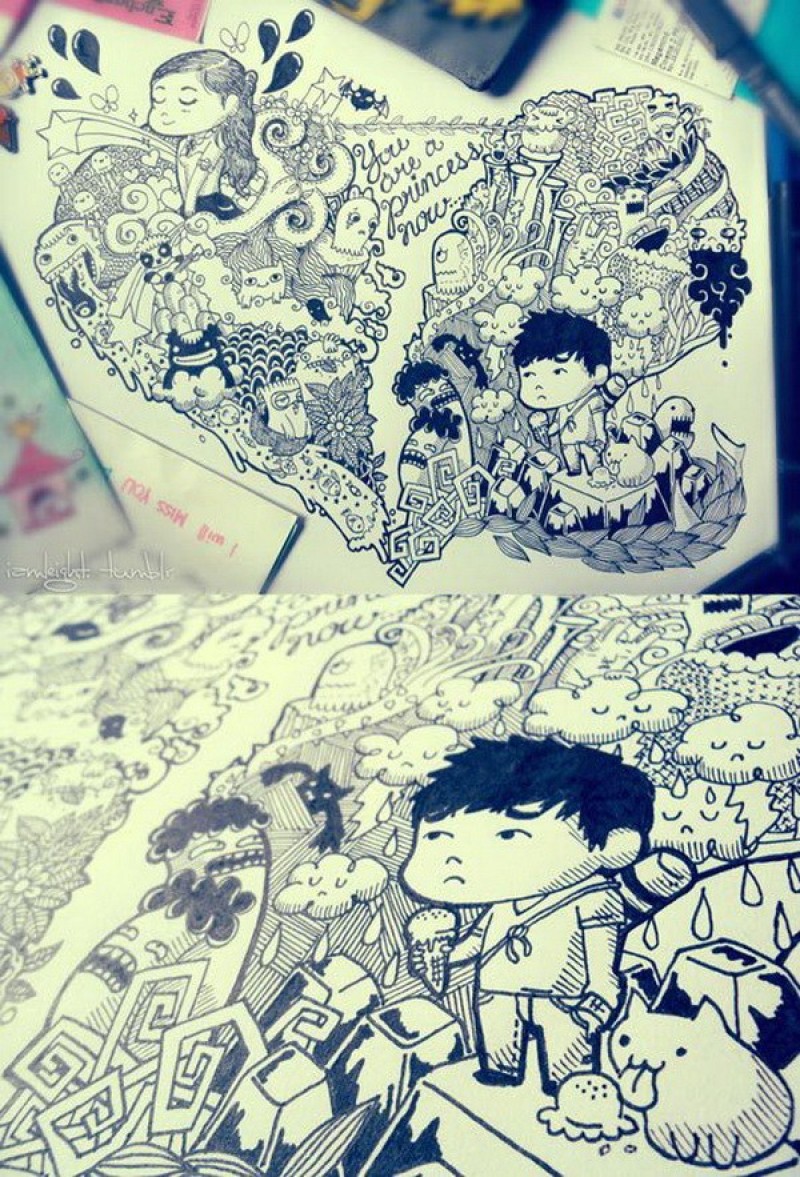 tranh-ve-nguech-ngoac-nghe-thuat-doodle-art-la-gi