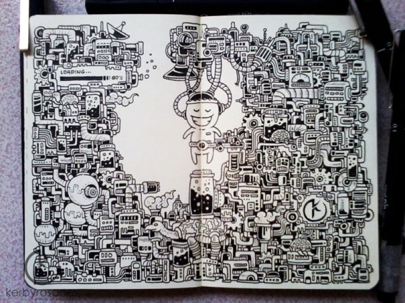 tranh-ve-nguech-ngoac-nghe-thuat-doodle-art-la-gi