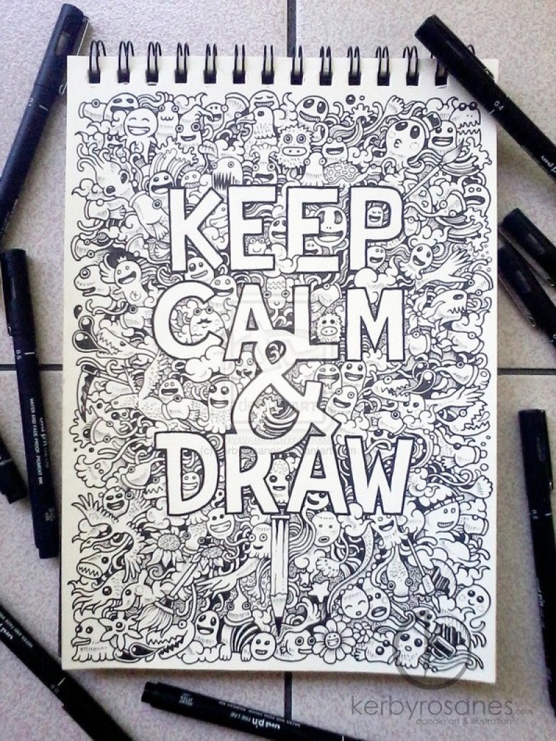 tranh-ve-nguech-ngoac-nghe-thuat-doodle-art-la-gi