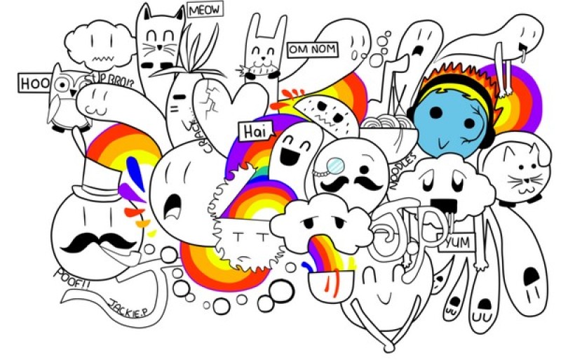 tranh-ve-nguech-ngoac-nghe-thuat-doodle-art-la-gi